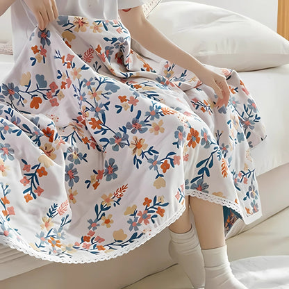 Floral Soft Absorbent Cotton Towel