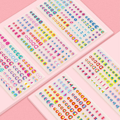 Fun Kids Nail Art Sticker Set (520 Pieces)