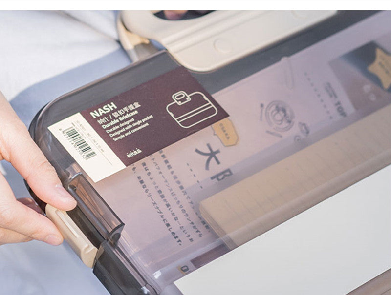 Large Transparent Office File Storage Box