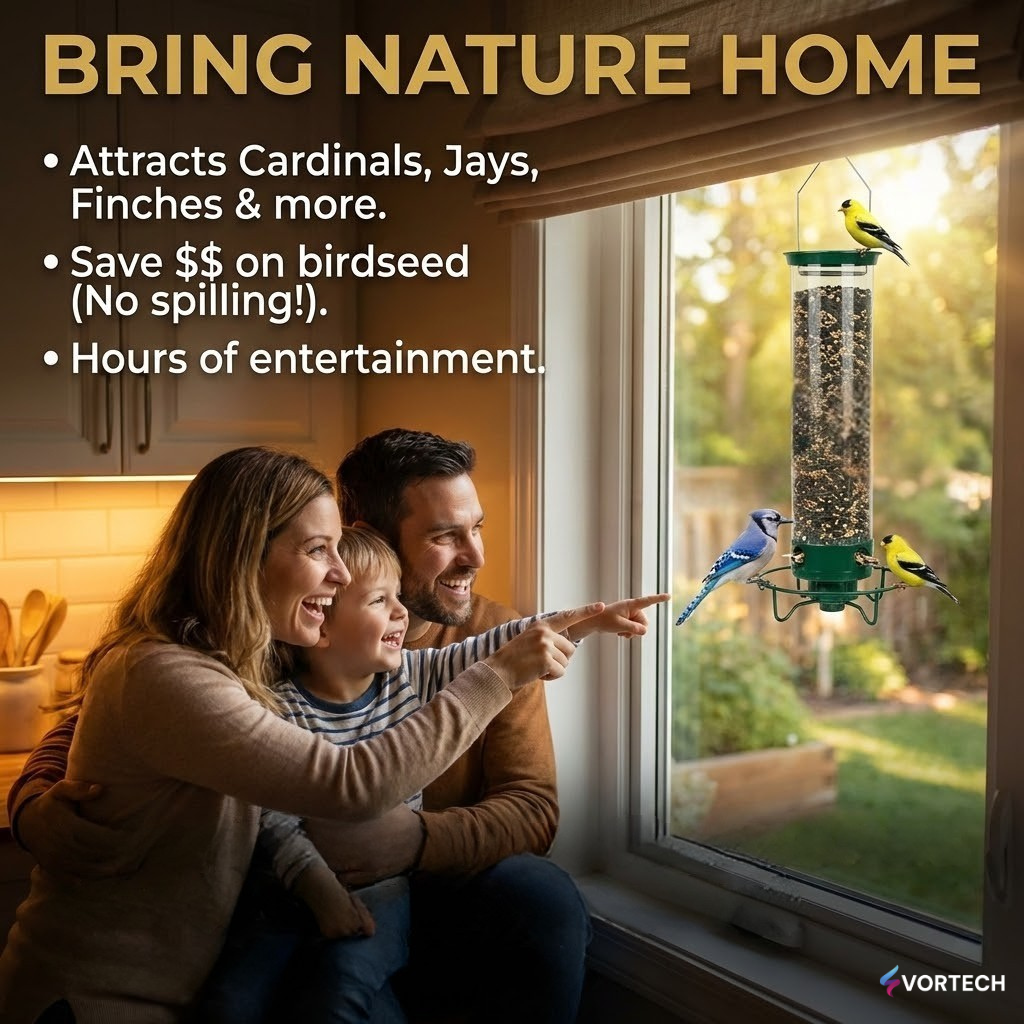 Squirrel Proof Bird Feeder with Weight Activated Guard