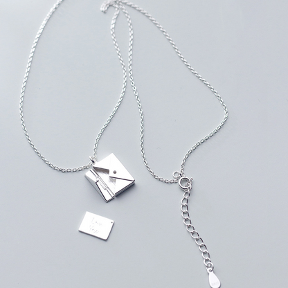 Silver Tone Chain Wrap Pendant Necklace