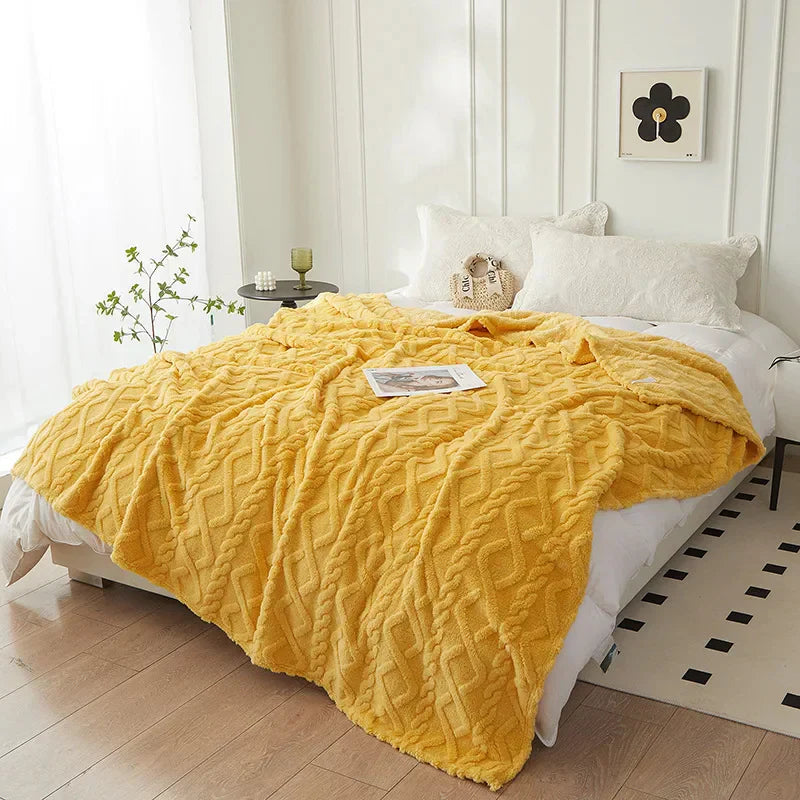 Plush Reversible Wool Blanket
