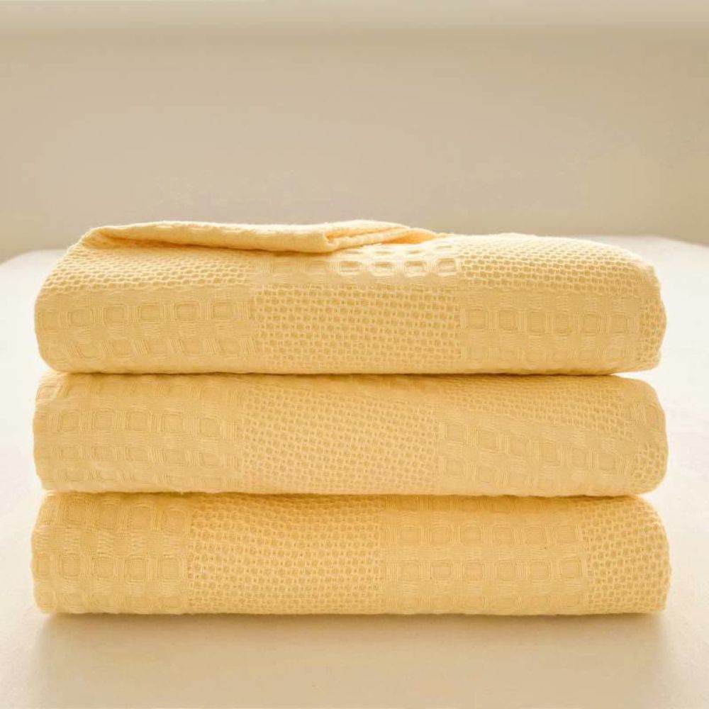 Natural Fiber Plush Throw Blanket