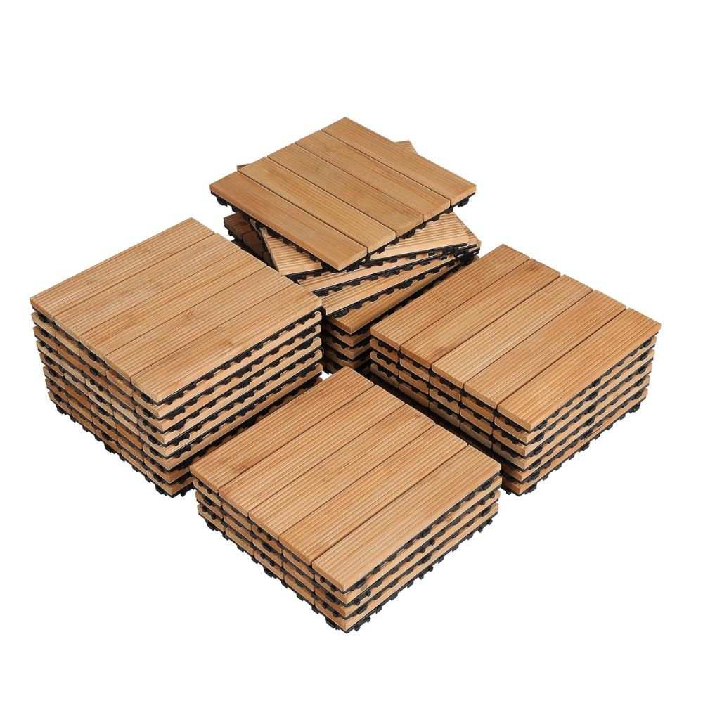 Waterproof Garden Decking Tiles 27 Piece Set - Luxicro