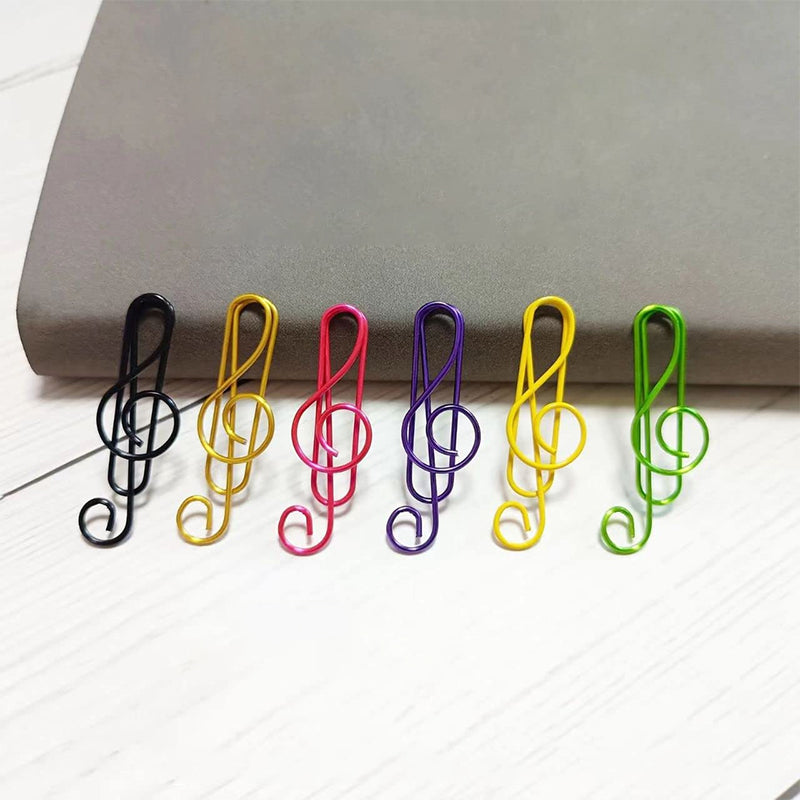 Colorful Metal Music Shaped Paperclips