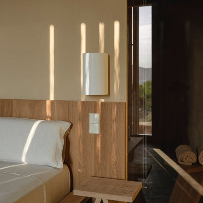 Simple Fabric Wall Lamp in Earthy Tone