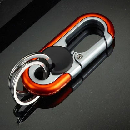 Silver Tone Belt Keychain Chain