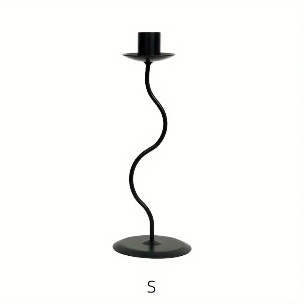 Ornate Round Iron Candle Holder - Luxicro