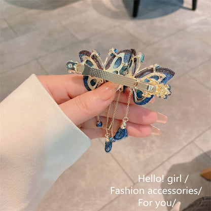 Beautiful Butterfly Hair Clip with Tassels