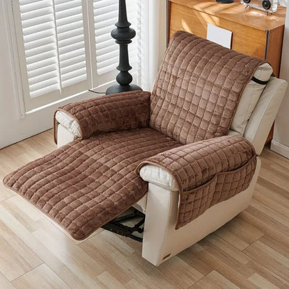 Plush Patterned Couch Cover