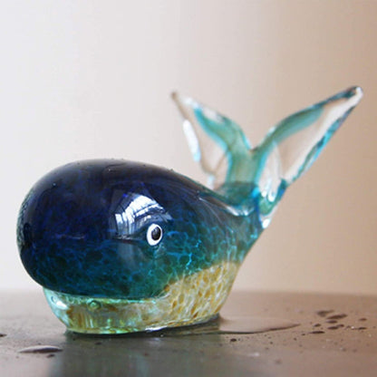 Beautiful Ocean Whale Glass Figurine