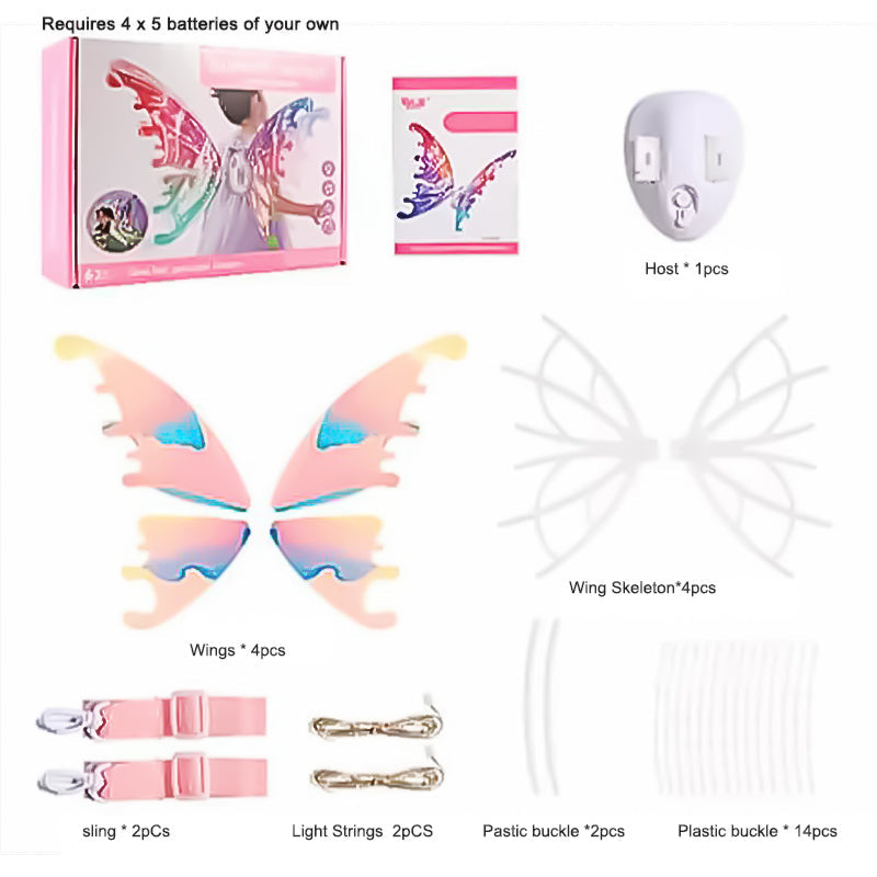 Vibrant LED Fairy Wing Decor Lights