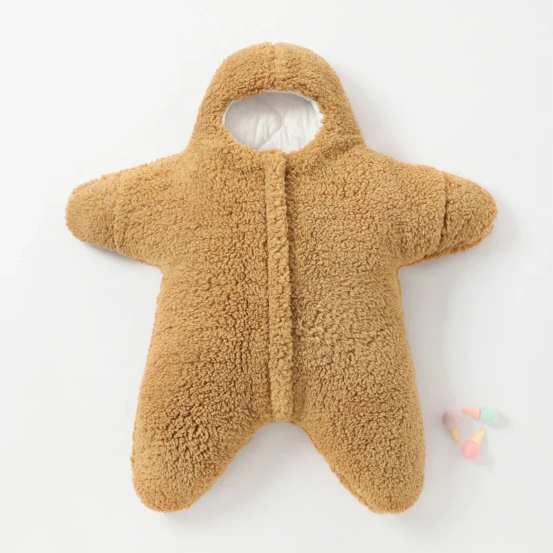 Cozy Baby Romper Suit with Soft Hood