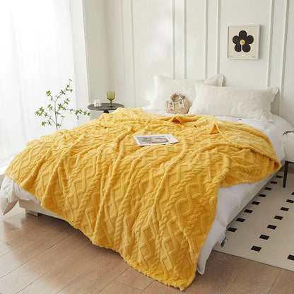 Soft Double Sided Wool Blanket Throw