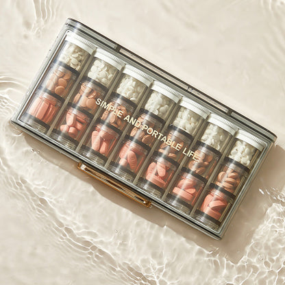 Compact Travel Weekly Pill Organizer