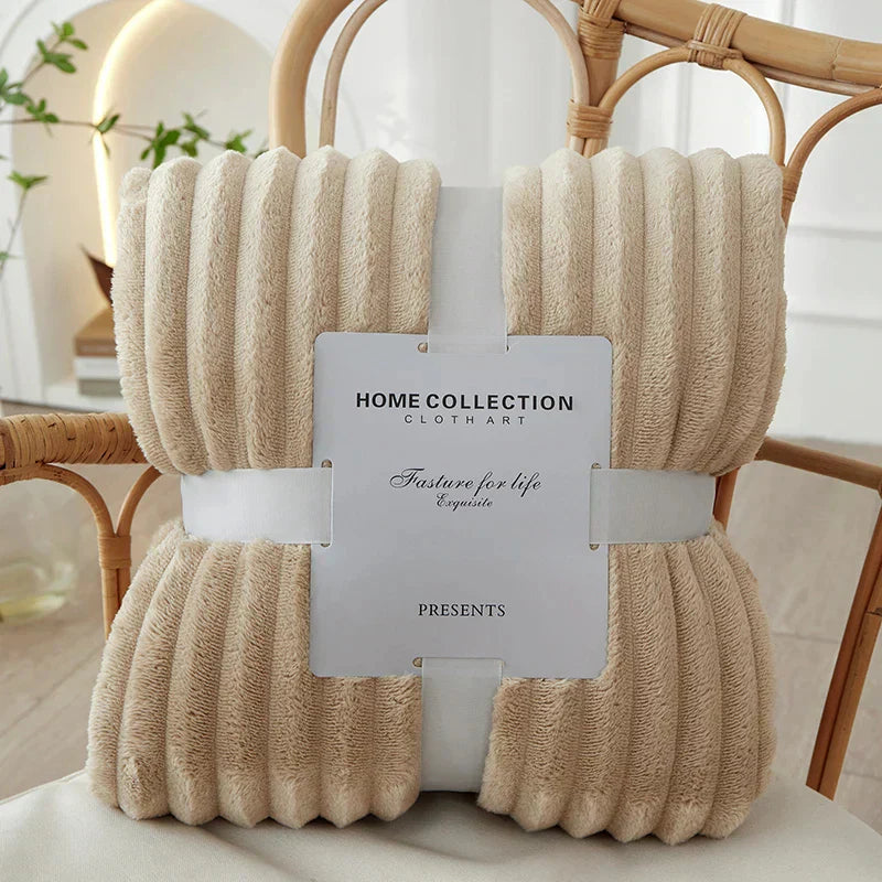 Cozy Colorful Fuzzy Blanket Throw