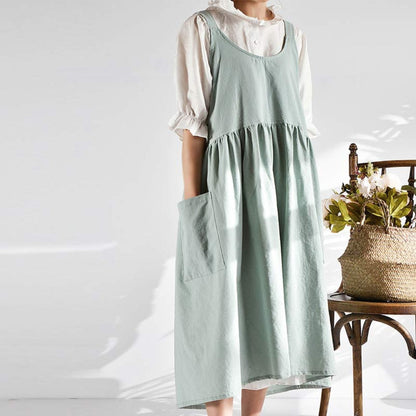 Adjustable Bib Apron With Storage Pockets