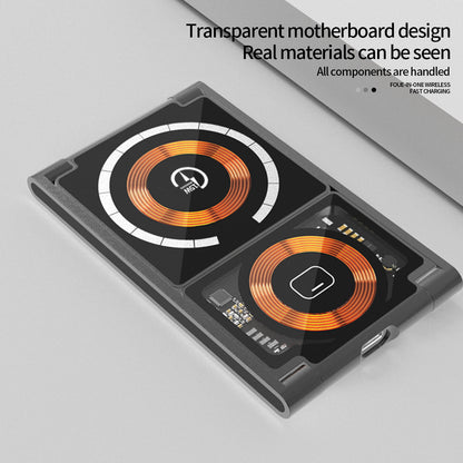Compact 3 in 1 Wireless Fast Charging Pad