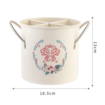 Decorative Kitchen Basket with Organizing Lid