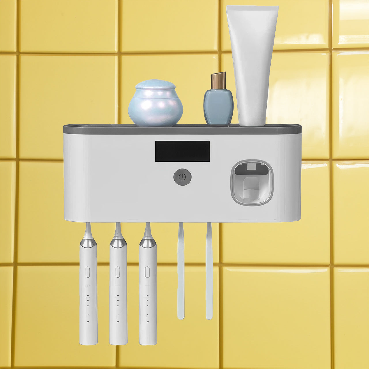 Clever UV Toothbrush Holder with Dispenser - Luxicro
