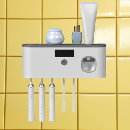 Clever UV Toothbrush Holder with Dispenser - Luxicro