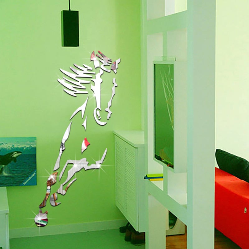 Beautiful Horse Wall Mirror Sticker Decor