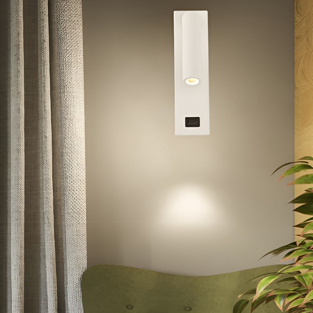 Slim LED Wall Lamp with Flexible Arm and USB Port