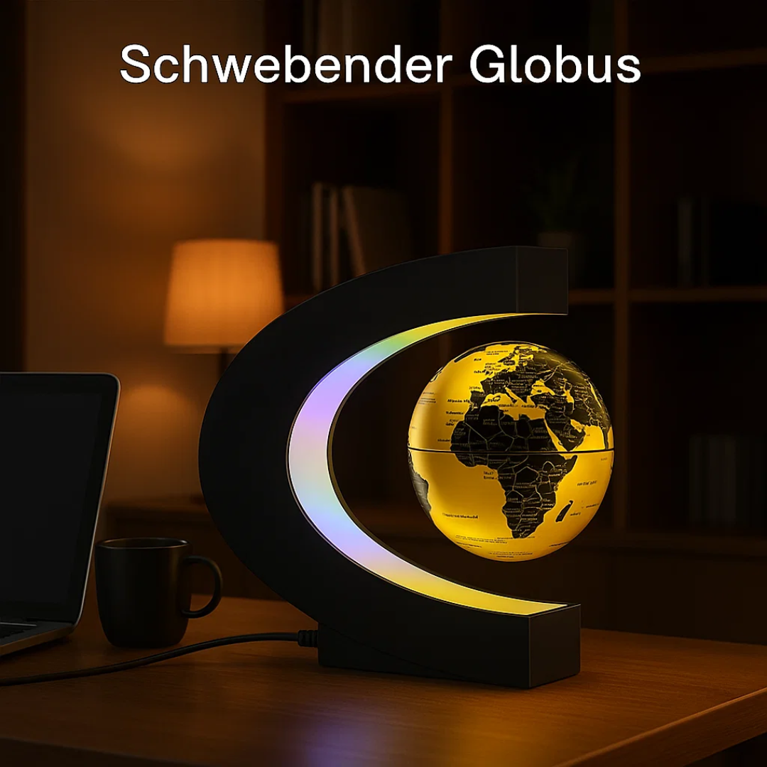 Sleek LED Globe Table Light with Metal Base