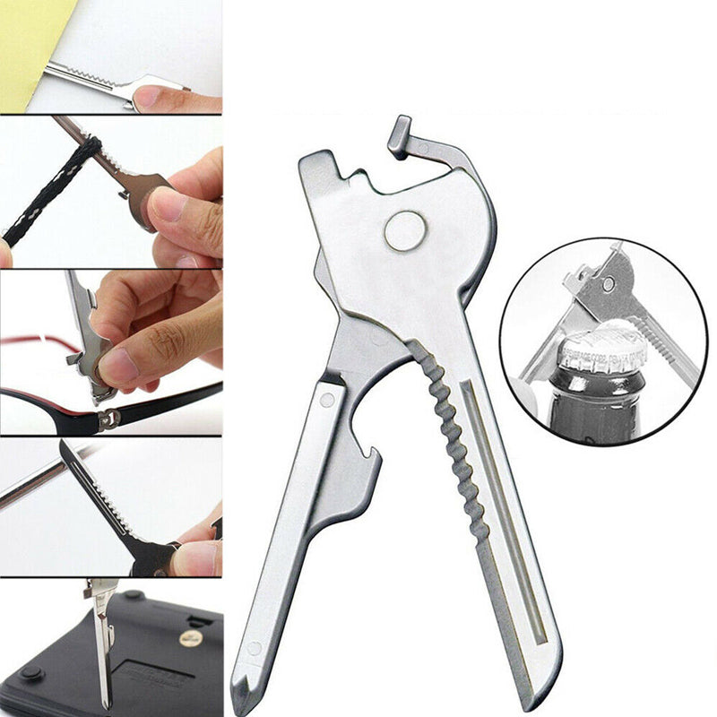 Compact 6-in-1 Folding Keychain Tool