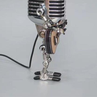 Vintage Robot Microphone Figure