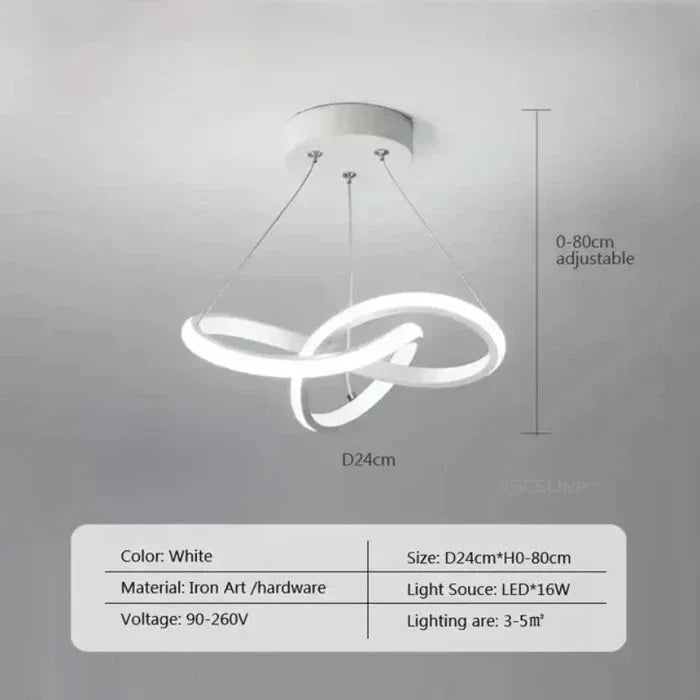 Modern Wave LED Ceiling Lamp