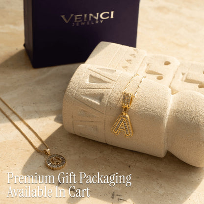 Fine 14k Gold Initial Diamond Pendant Necklace