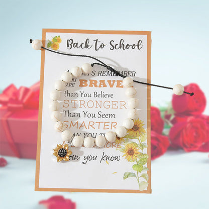 Yellow Flower Back to School Bracelet