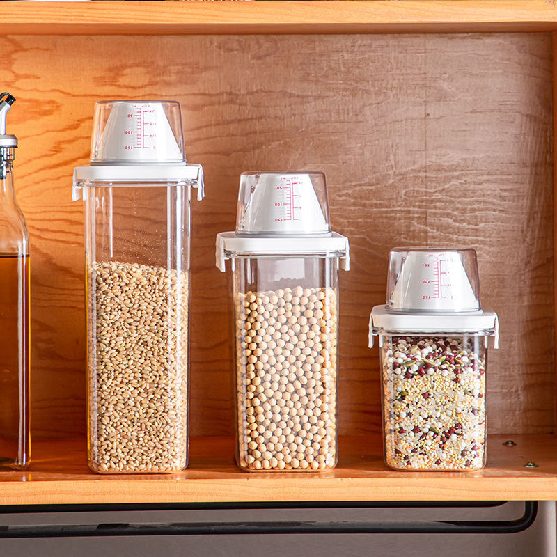 Airtight Kitchen Storage Container with Measuring Cup