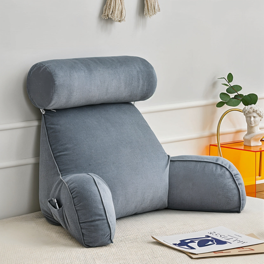 Contoured Support Pillow with Arms and Adjustable Headrest - Luxicro