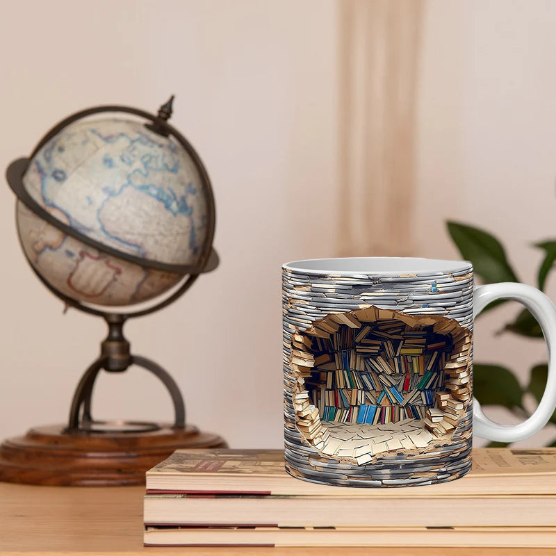 Unique 3D Book Mug