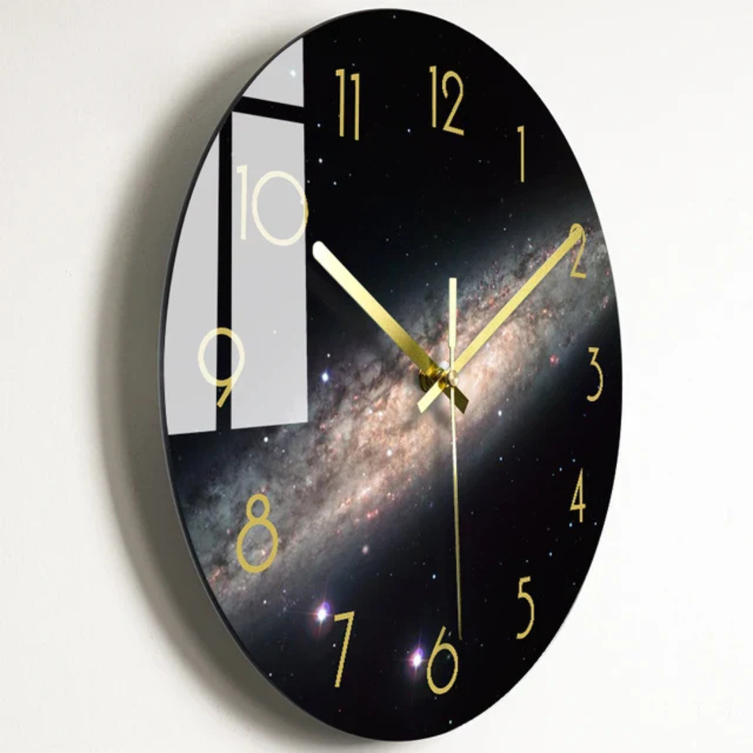 Big Round Glass Wall Clock with Modern Style
