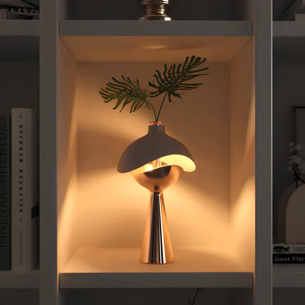 Elegant Circular Glass Desk Lamp
