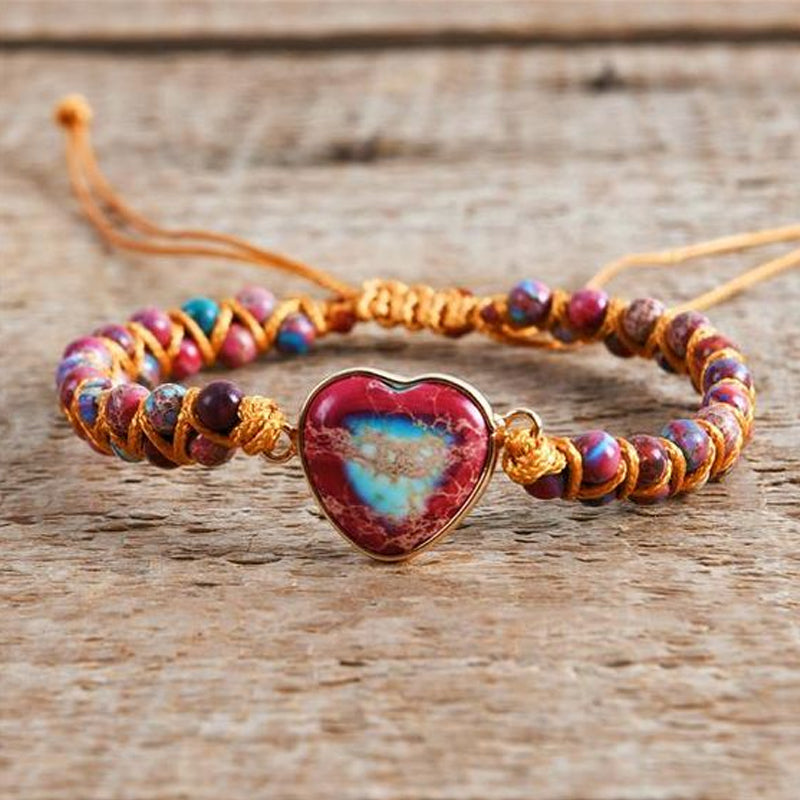 Beautiful Gemstone Heart Shaped Bracelet