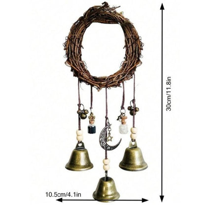 Rustic Woven Metal Wind Chime Decor