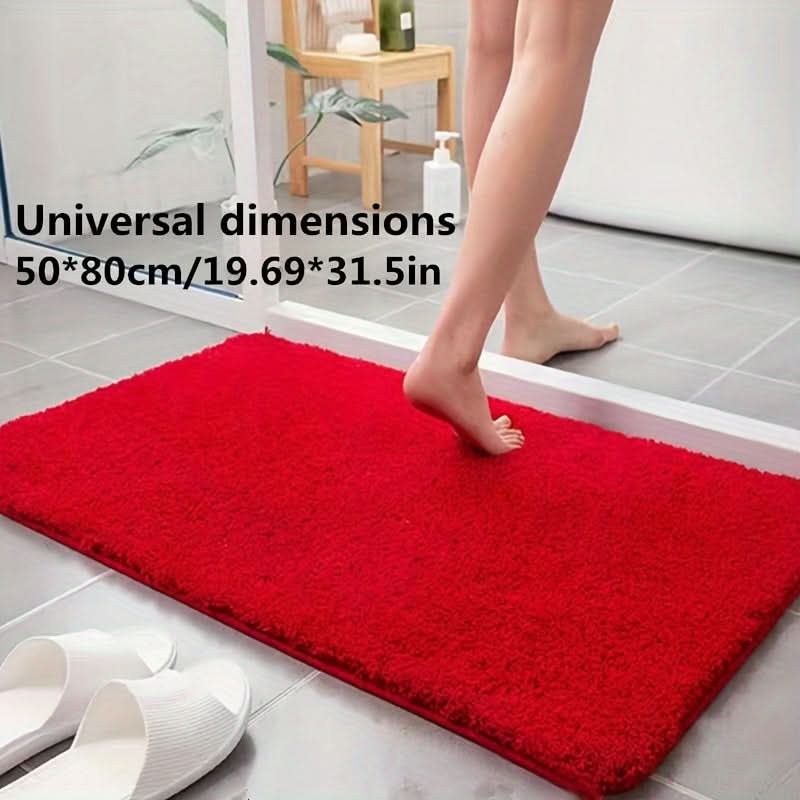 Plush Absorbent Bathroom Mat