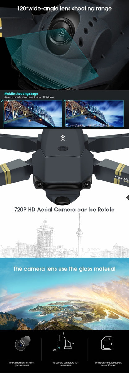 Compact Lightweight HD Foldable Drone 2MP Camera
