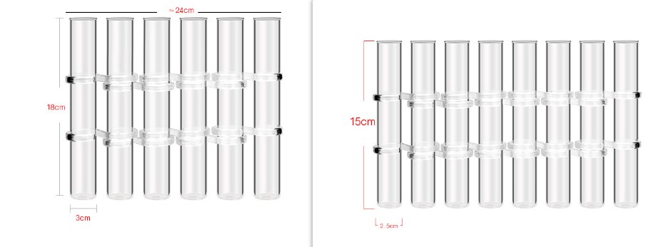 Flexible Flower Clear Glass Vase with Handles
