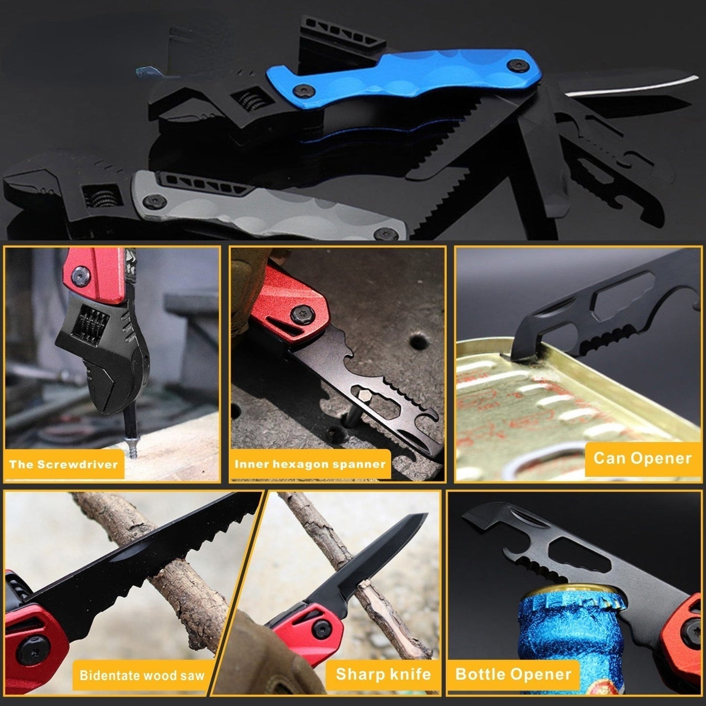 Compact Travel Multi Tool Set with Pouch