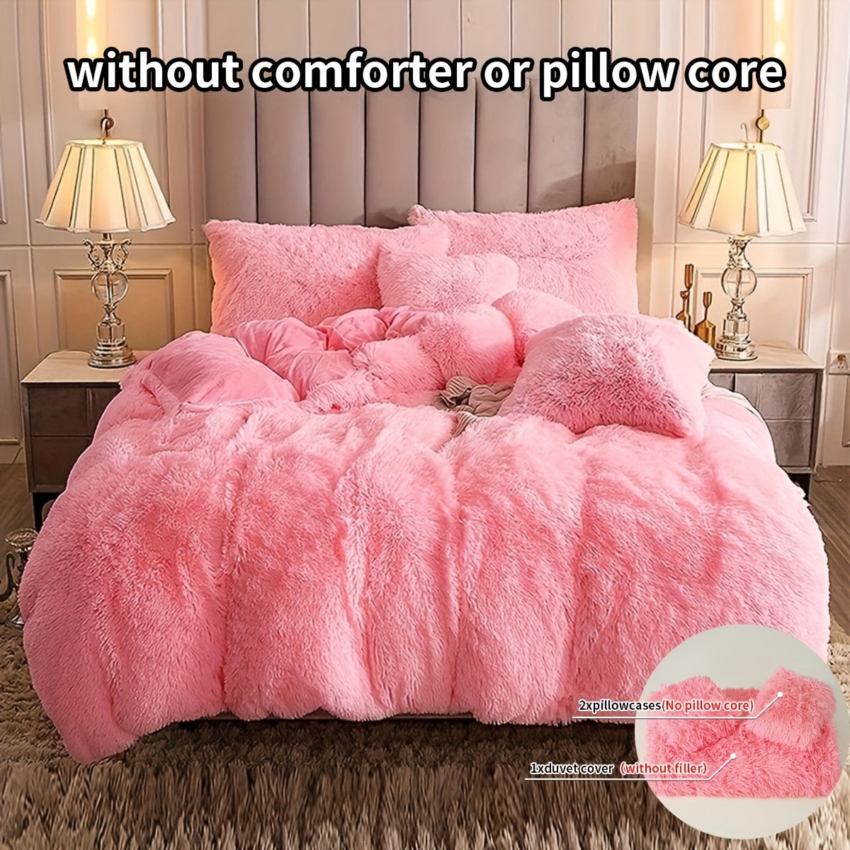 Cozy Soft Plush Duvet Cover Set with Zipper - Luxicro