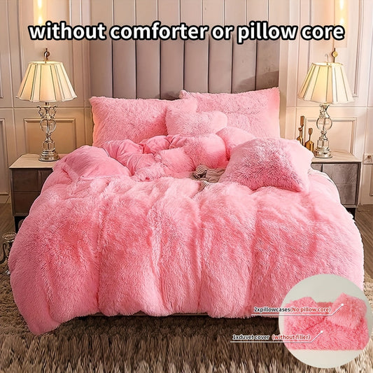 Cozy Soft Plush Duvet Cover Set with Zipper - Luxicro