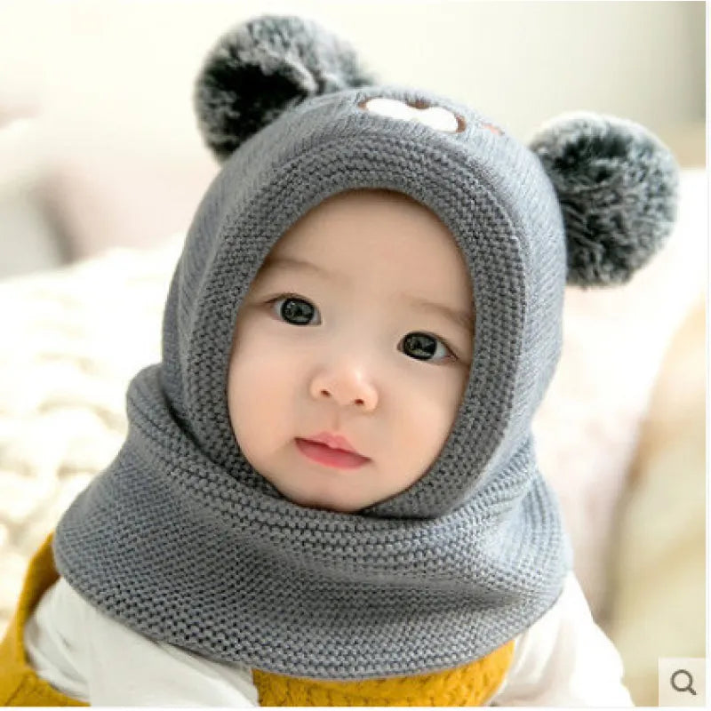 Cozy Baby Animal Hat with Fleece Lining