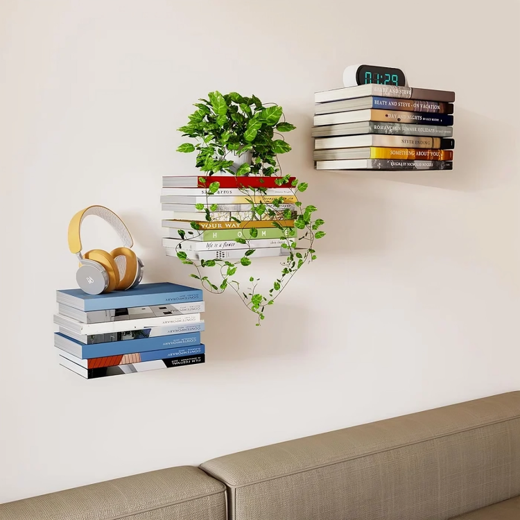 Space Saving Wall Mounted Book Shelf