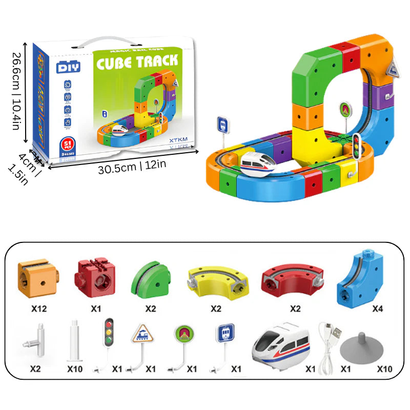 Fun Kids Magnetic Building Track Set - Luxicro