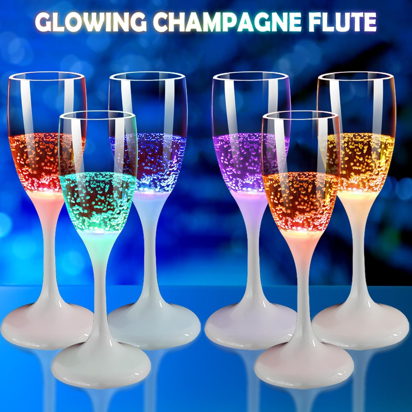 Vibrant LED Glow Wine Glasses